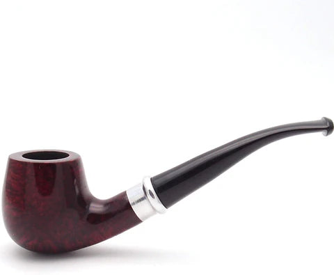 Mediterranean briar pipe with curved handle